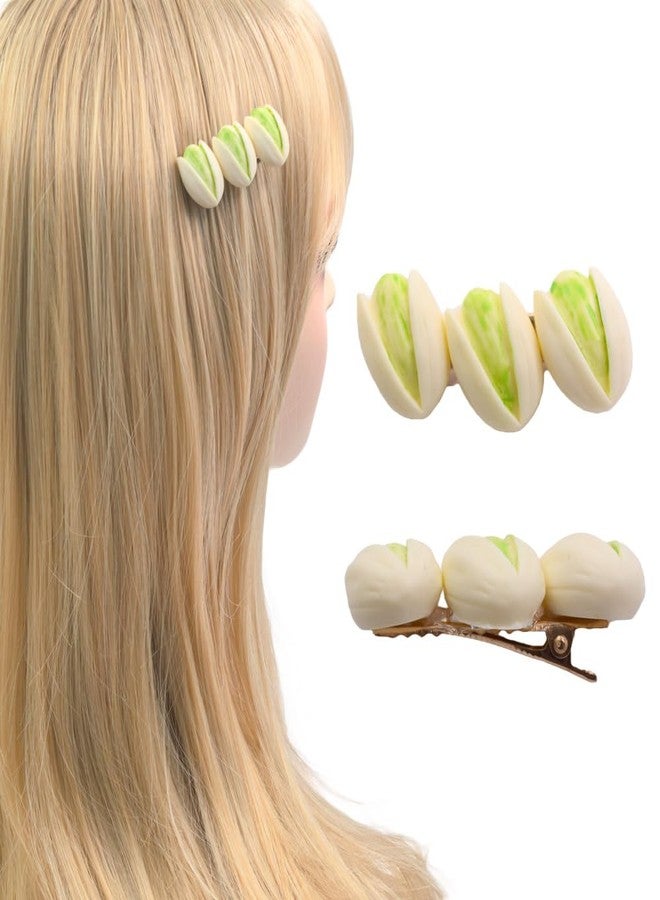 Ynxee 5 Pairs Funny Simulated Vegetable Shape Hair Clips Red Pepper, Garlic, Carrot, Pistachio, Cucumber Women Girls Hair Accessories, 2 inch - Image 5