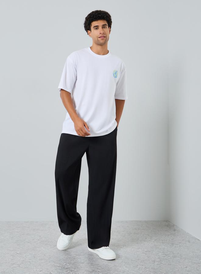Styli Men White Oversized Graphic Print T-Shirt - Image 2