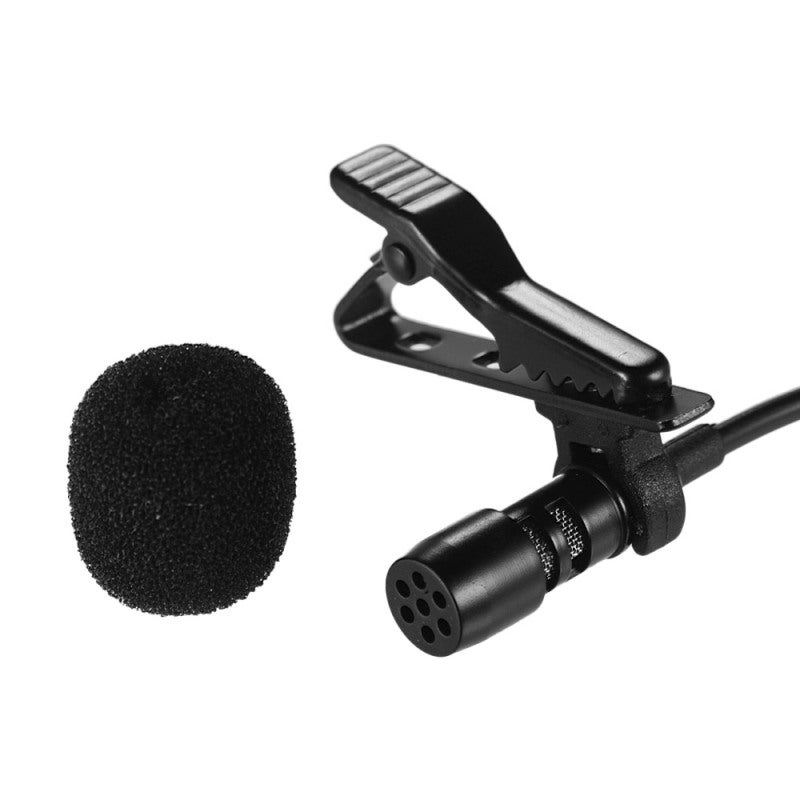Lapel Clip-On Microphone: Black USB Interface, Highly Sensitive Condenser Mic - Noise-Reducing Foam Windscreen, Portable Storage Pouch for Computers Laptops - Image 2