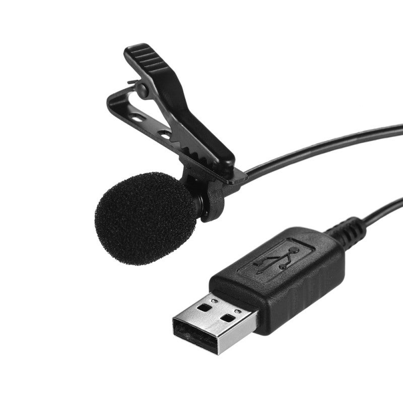 Lapel Clip-On Microphone: Black USB Interface, Highly Sensitive Condenser Mic - Noise-Reducing Foam Windscreen, Portable Storage Pouch for Computers Laptops - Image 4
