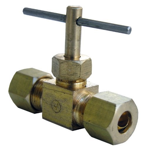 LASCO 17-1511 1/4-Inch Compression by 1/4-Inch Compression Straight Brass Needle Valve - Image 5