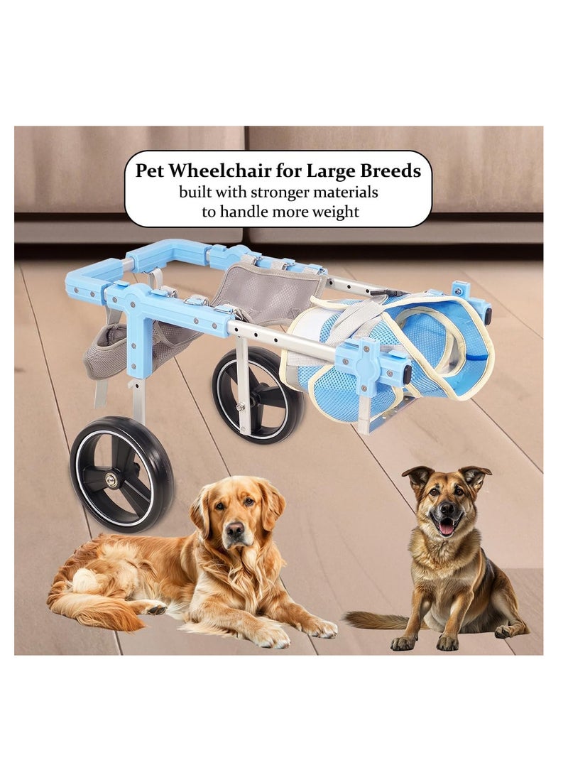 NNC PETS Pet Wheelchair with Adjustable, Durable & Comfortable, Pet mobility with two wheels support, Hind leg, Harness, and Abdominal support, Small to Large pets and Aluminum Alloy 54.5 cm (Blue) - Image 5