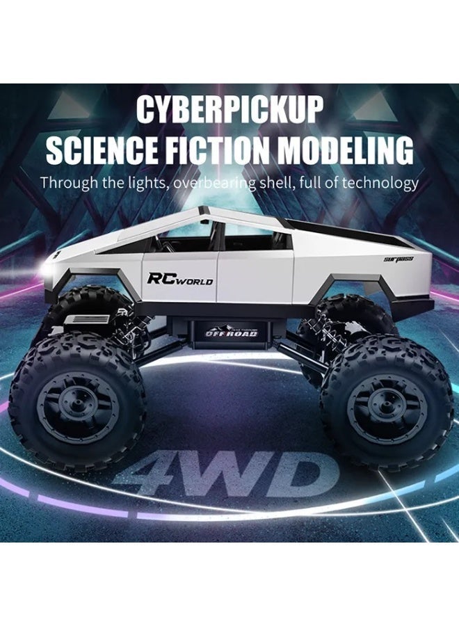 Tesla 1/14 Cyber Crawler Climbing Remote Control Car - Silver - Image 3