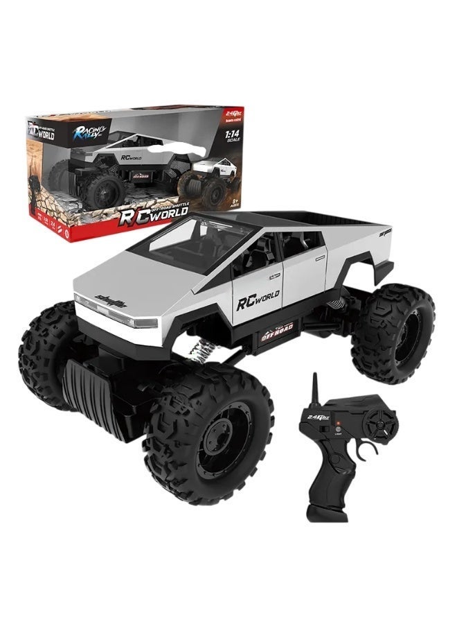 Tesla 1/14 Cyber Crawler Climbing Remote Control Car - Silver - Image 5