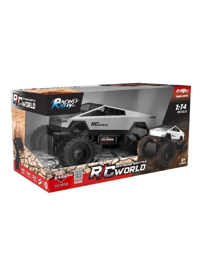 Tesla 1/14 Cyber Crawler Climbing Remote Control Car - Silver - Image 4