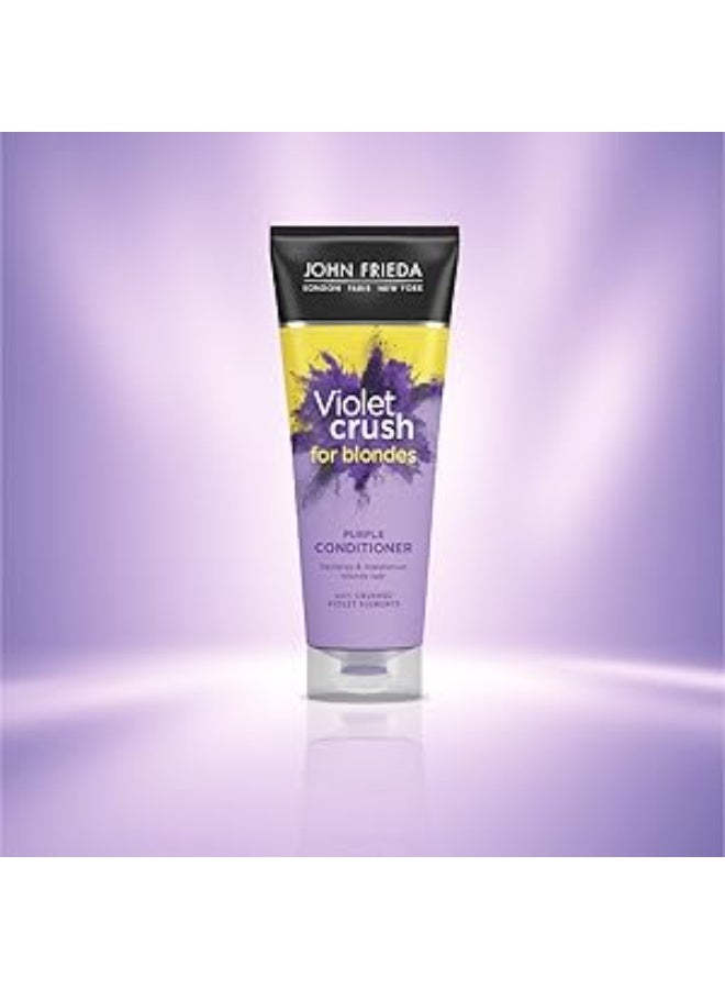 John Frieda Violet Crush Purple Conditioner for Blondes – Neutralizes Brass & Hydrates Hair – 250ml - Image 4