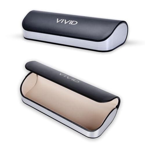 VIVID Vision Unisex Adult Lightweight Eyewear Specs Case Cover | Protect Eye Glasses | ABS | Plastic | Spectacles | Cases | AP-276 | Black-Silver - Image 2