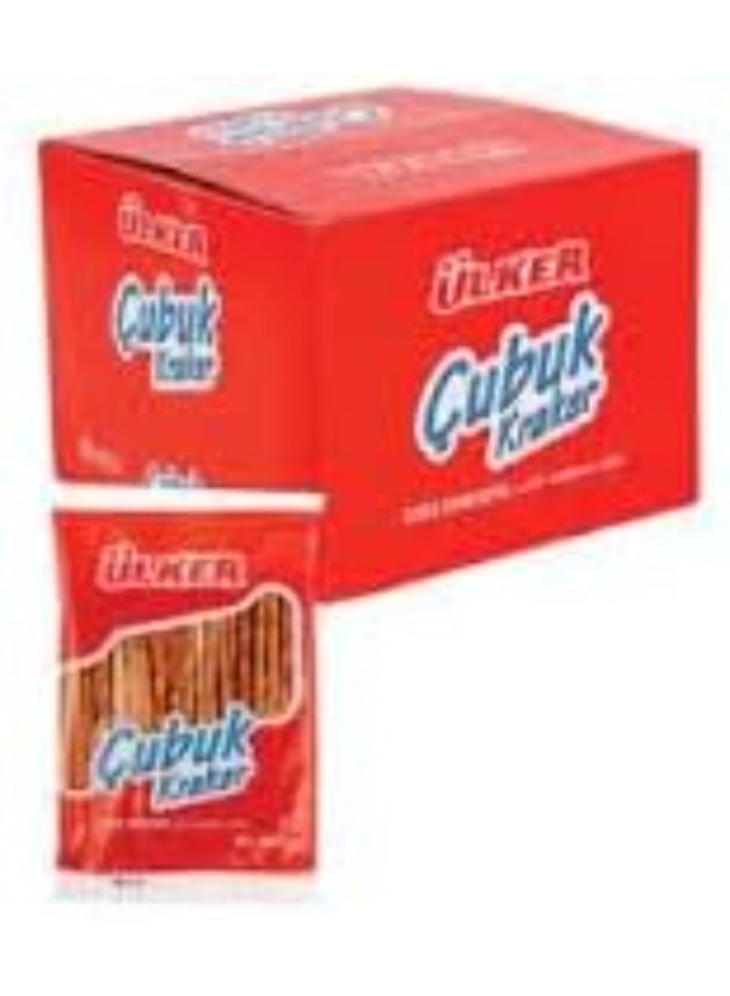Ulker Sticks Crackers, 12-Pack | Crunchy Salted Breadsticks Snack | Light & Crispy Baked Crackers – Perfect for Dipping, Parties & On-the-Go (30g Each) - Image 3
