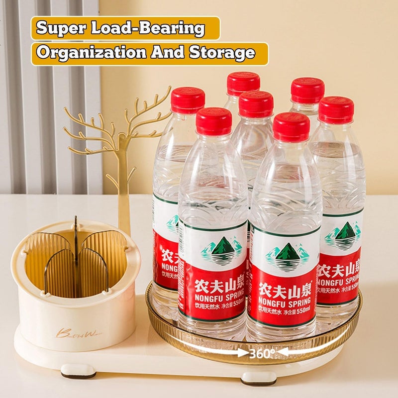 Deoxys Multicolor Modern Stylish Makeup Organizer 360° Rotating Cosmetics Storage Box for Bedroom Dressing Table Desktop Vanity Bathroom - Image 4