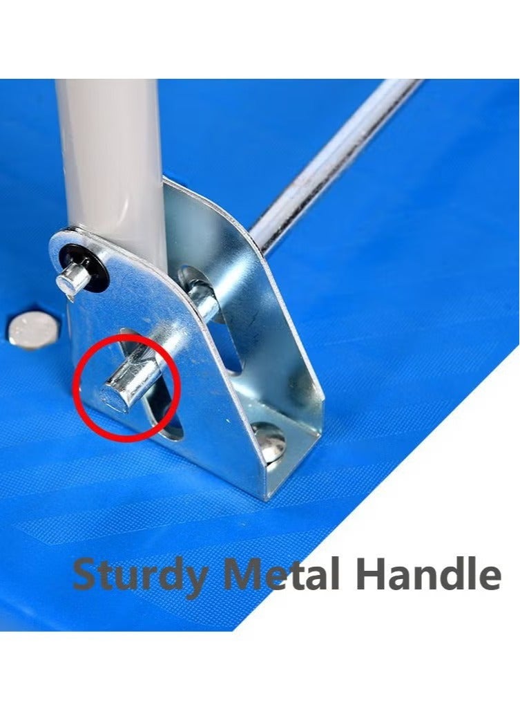 Heavy Duty Foldable Platform Trolley – 400KG Load Capacity, 60x90CM, Portable Household Trailer Cart with Silent Wheels for Moving & Loading (Blue) - Image 5