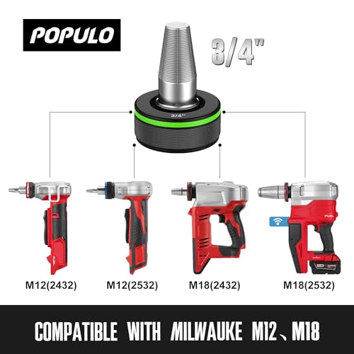Populo Expand Tool Head 3/4" Compatible with Milwaukee M12 and M18 Expand Tool - Image 3