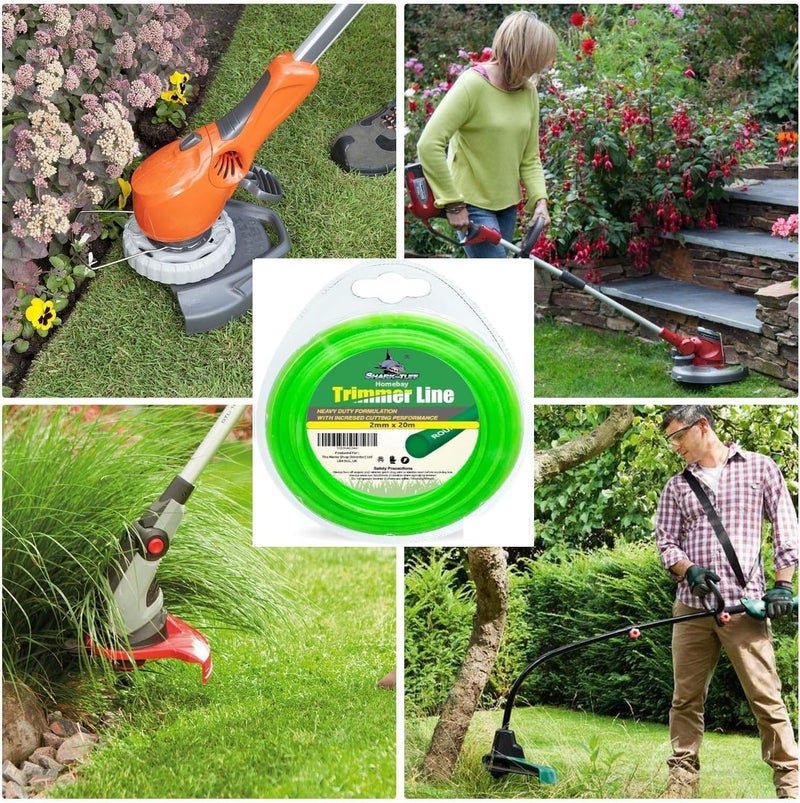 HOMEBAY Shark-Tuff® Universal Strimmer Wire 20m Heavy Duty | 1.2mm 1.6mm 2mm Garden Grass Replacement Trimmer Line Nylon Strimmer Cord - Image 5