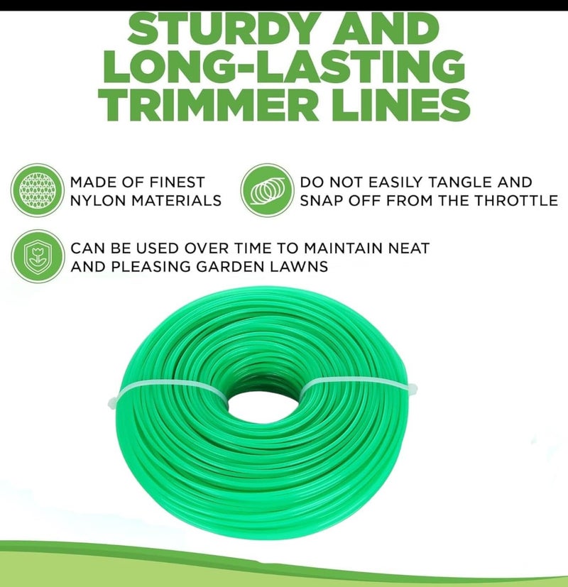 HOMEBAY Shark-Tuff® Universal Strimmer Wire 20m Heavy Duty | 1.2mm 1.6mm 2mm Garden Grass Replacement Trimmer Line Nylon Strimmer Cord - Image 1