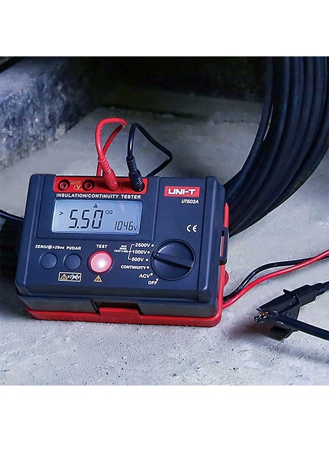 يوني تي - UNI-T 2500 فولت مقياس مقاومة العزل الرقمي اختبار Megohmmeter للغاية الفولتميتر اختبار الاستمرارية ث/LCD الخلفية UT502A - Image 1