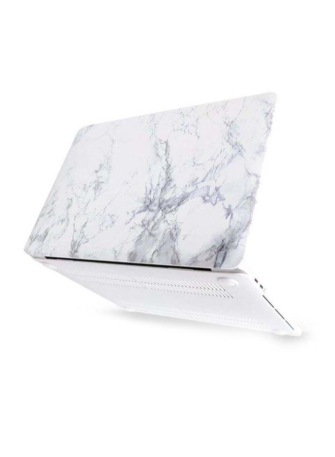 NIBEMINENT Hard Shell Case Cover For Apple MacBook Pro 13-Inch White Marble  - Image 1