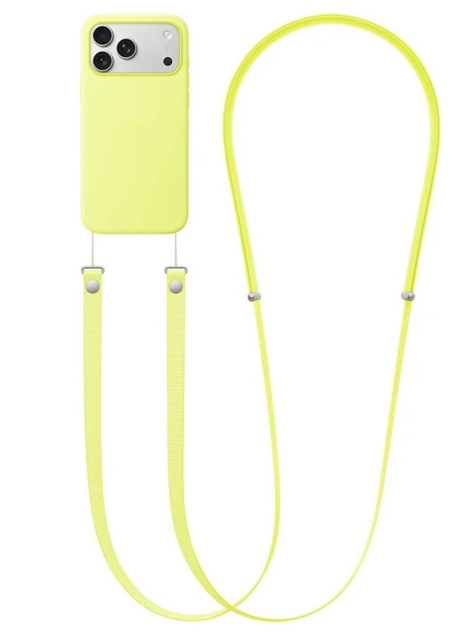 Mismo Crossbody Magnetic Strap for iPhone 17/Pro/Max/Air – Premium Adjustable Phone Lanyard, Anti-Drop Universal Shoulder Strap, Secure & Stylish for Women & Men - Yellow - Image 1