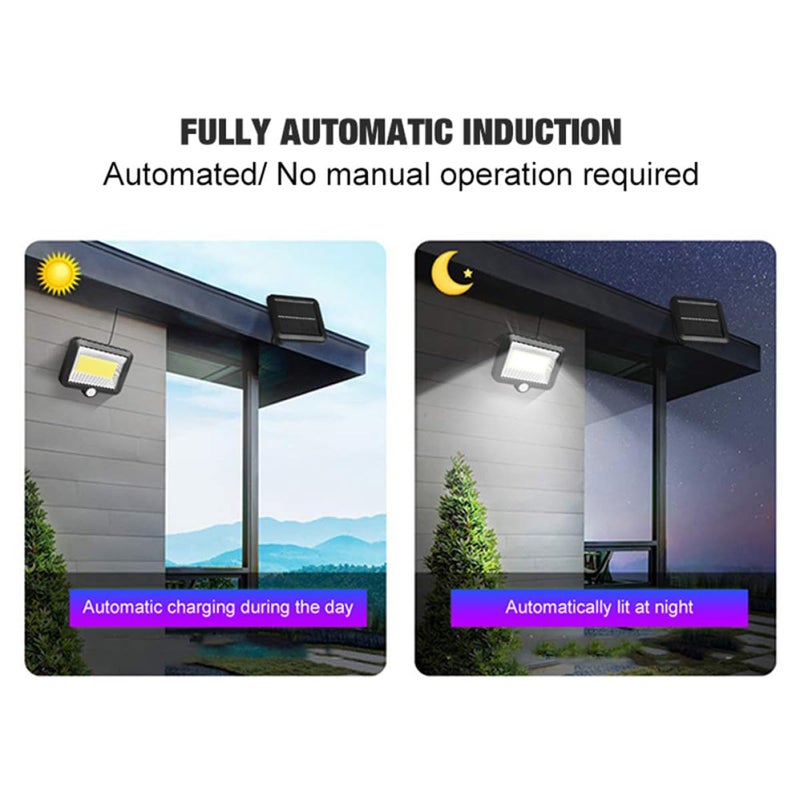 Solar Wall Light With Motion Sensor 5M Cable Ip65 Waterproof For Outdoor Garden - Image 3