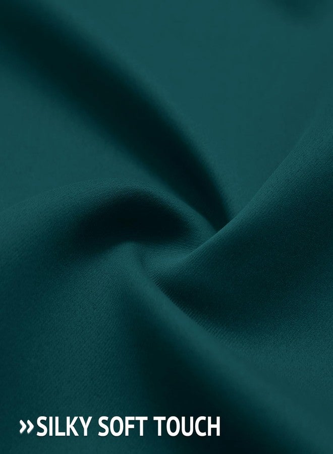 COSVIYA Blackout Curtains 84 inch Length 2 Panels Set Dark Teal Room Darkening Window Treatments Insulated Thermal Curtain Drapes for Bedroom/Living Room,52x84 inches - Image 5