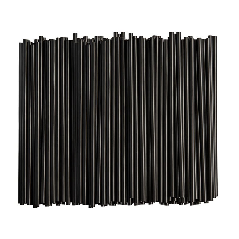 Comfy Package 250 Count 775 High Black Straws Disposable Plastic Drinking Straws  Black