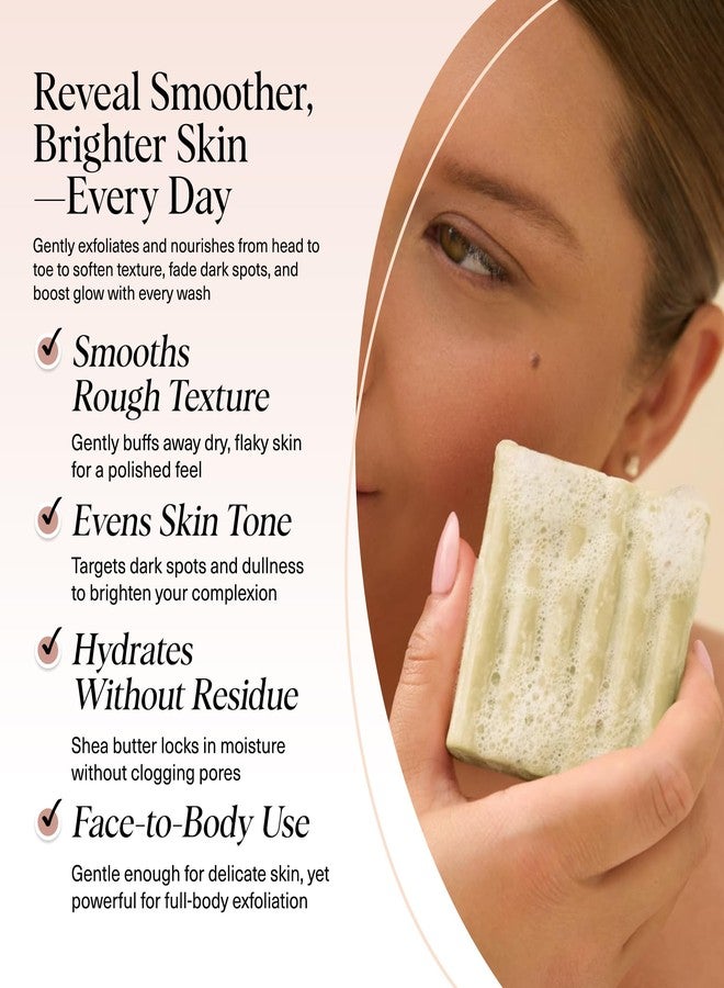 Kitsch Glycolic Acid Face & Body Wash Bar – Resurfacing Bar Soap with Shea Butter for Smoother, Brighter Skin – Gentle Soap & Body Wash Women & Men Love – Cucumber & Eucalyptus Scent Bath Soap - 4 oz - Image 3