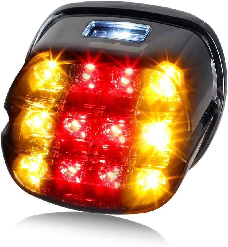 NTHREEAUTO Smoked LED Rear Brake Tail Light Integrated Turn Signals Taillights Compatible with Harley Dyna Road King Electra Glide Sportster Heritage Softail Touring - Image 1