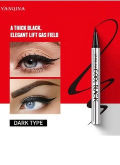 YANQINA Cool Black Eyeliner Waterproof Liquid Eyeliner Pencil Waterproof Ultra Matte Long Lasting Eyeliner Black Eye Liner 100% Intense Cool Black Eyeliner Easy Application Eye Liner  - Image 2