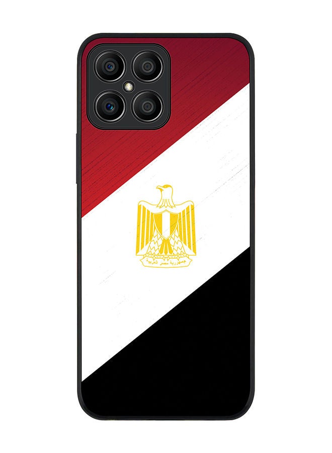 Stylizedd Rugged Black edge case for Honor X8 Slim fit Soft Case Flexible Rubber Edges Anti Drop TPU Gel Thin Cover - Flag Of Egypt - Image 1