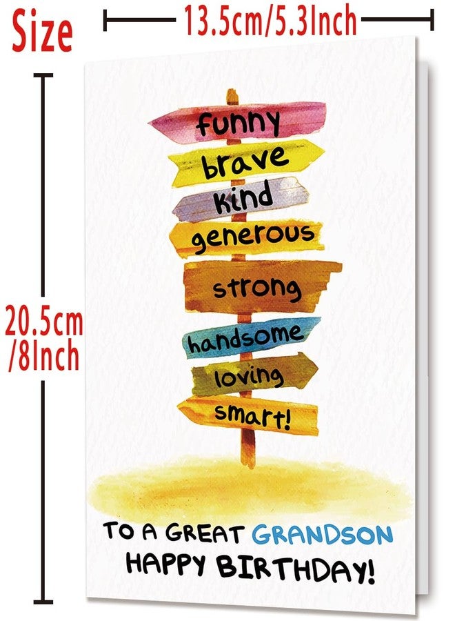 Mcduldul Grandson Birthday Card | happy Birthday Grandson Card Gifts from Grandparents - Image 4