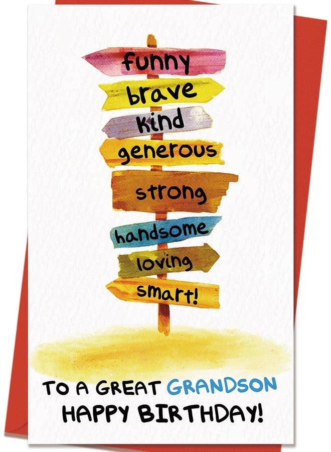 Mcduldul Grandson Birthday Card | happy Birthday Grandson Card Gifts from Grandparents - Image 1