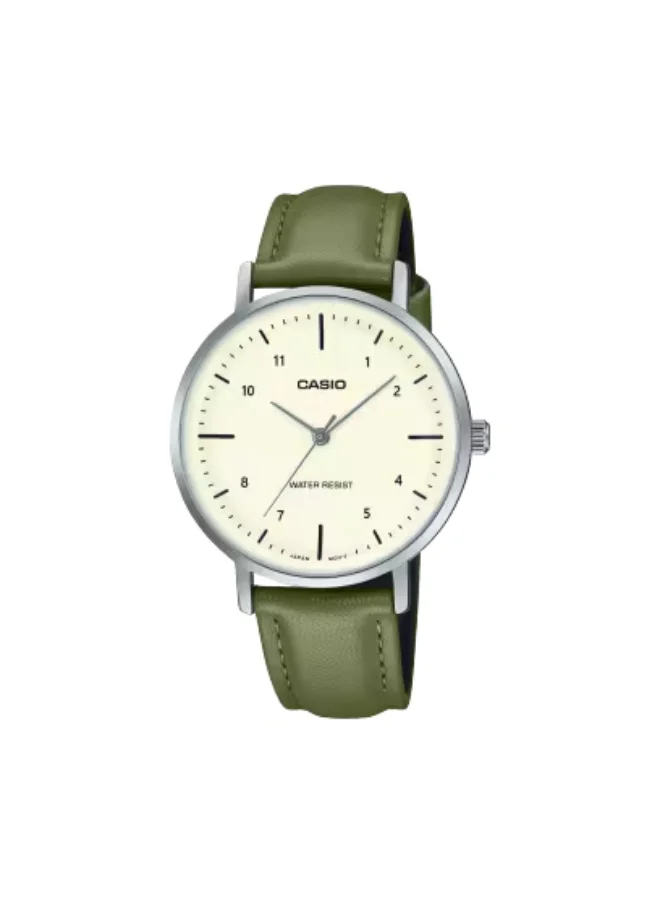 CASIO Women's Leather Analog Watch LTP-VT03L-3BDF - 34 mm