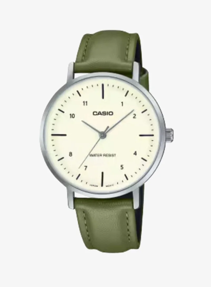 CASIO Women's Leather Analog Watch LTP-VT03L-3BDF - 34 mm