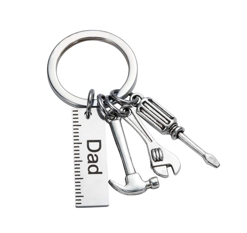 KIMI HOUSE Pop Keychain with Ruler Hammer Wrench Screwdriver Gifts for Dad, Father’s Day Birthday Christmas Gifts from daughter and Son - Image 2