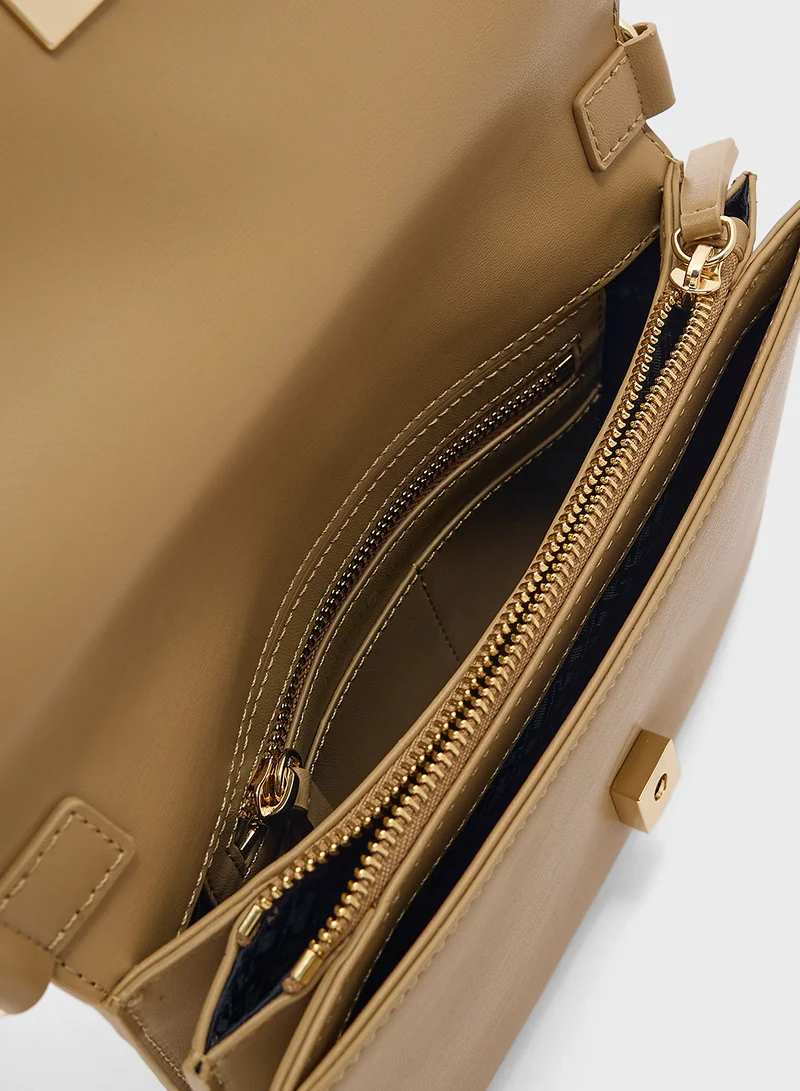 TOMMY HILFIGER Logo Detail Top Handle Flap Over Crossbody
