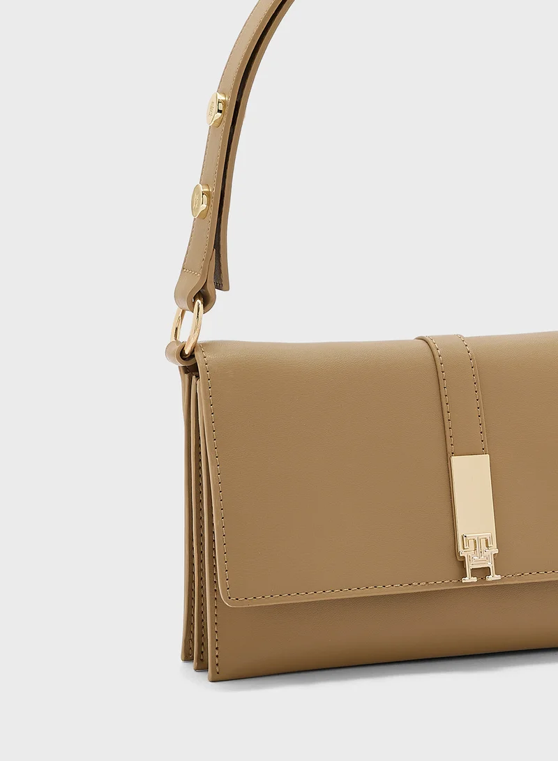 TOMMY HILFIGER Logo Detail Top Handle Flap Over Crossbody