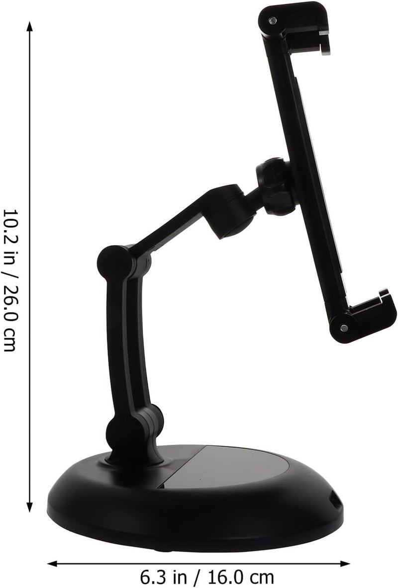 GALPADA Universal Adjustable Metal Phone and Tablet Stand Desktop Bracket Folding Holder for Smartphones and Tablets, Black, Portable Multi-Angle Desk Mount for Home and Office Use - Image 2