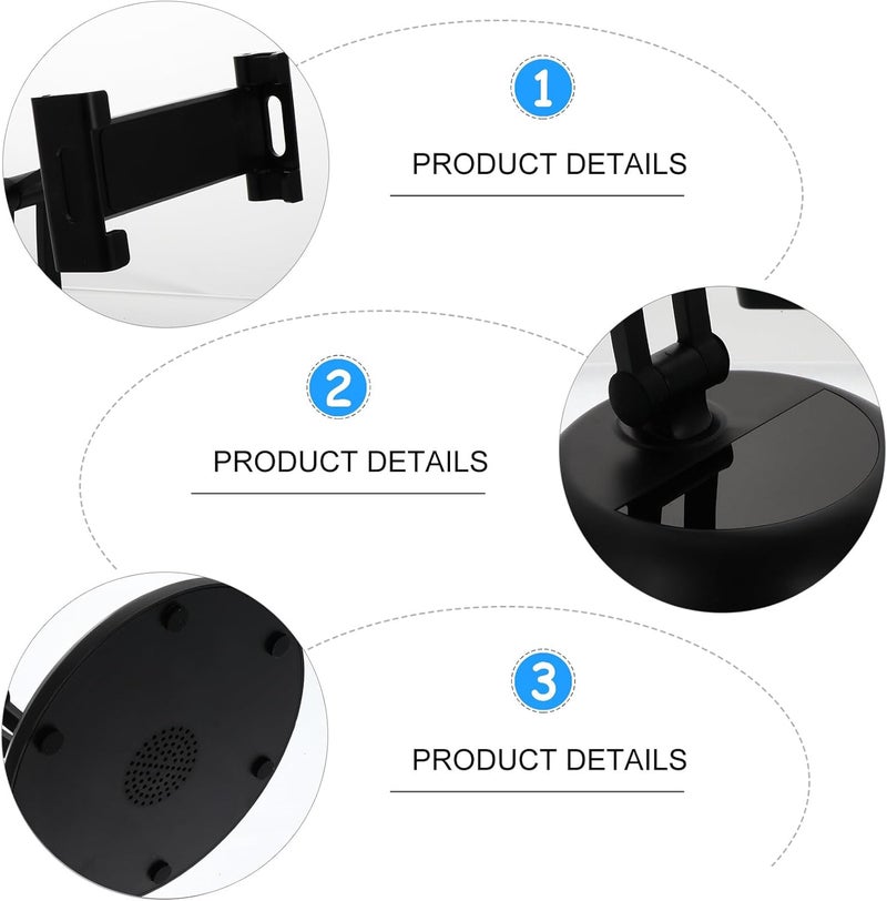GALPADA Universal Adjustable Metal Phone and Tablet Stand Desktop Bracket Folding Holder for Smartphones and Tablets, Black, Portable Multi-Angle Desk Mount for Home and Office Use - Image 5