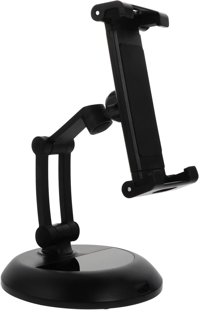 GALPADA Universal Adjustable Metal Phone and Tablet Stand Desktop Bracket Folding Holder for Smartphones and Tablets, Black, Portable Multi-Angle Desk Mount for Home and Office Use - Image 1