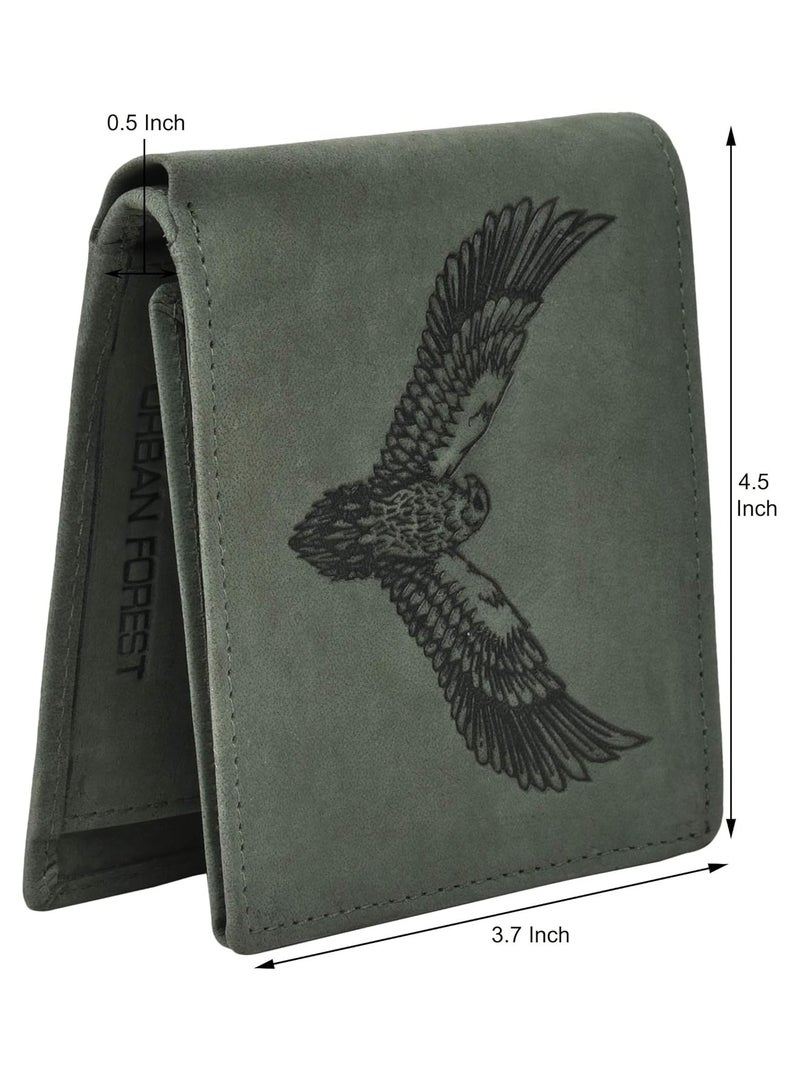 URBAN FOREST Zeus Vintage Green Leather Wallet for Men - Image 2