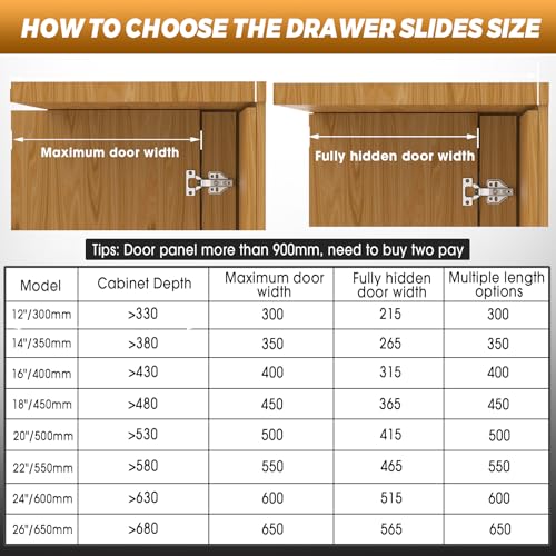 Eegoowa Pocket Door Slides Cabinet Pocket Door SlidePocket Door HingeCabinet Pocket Door Hardware Kit FitPivot Door Slide Hardware Insetwith Magnetic PushPull Latchfor Cabinet Door 4PCS 12in - Image 3