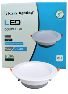 ماركة غير محددة إضاءة K.ray LED داون لايت SMD، بقدرة 24 واط، مقاس القطع - 14 سم، ألوان 3000K/4000K/6500K/3C، مع توفير للطاقة، للاستخدام الداخلي والخارجي، إضاءة مريحة للعينين، بتصميم جميل وجودة عالية.  - Image 3