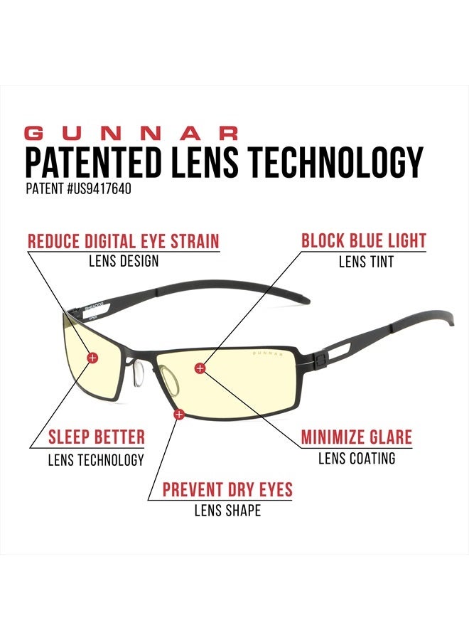 GUNNAR - Premium Gaming and Computer Glasses - Blocks 65% Blue Light - SheaDog, Onyx, Amber Tint - Image 3