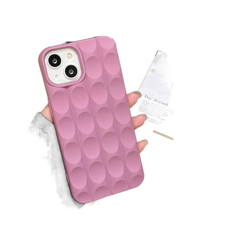 Protective Case | White | Silicone | 3D Embossed Pattern | Drop Protection | Shockproof Cover for iPhone 15 / 15 Plus / 15 Pro / 15 Pro Max - Image 4