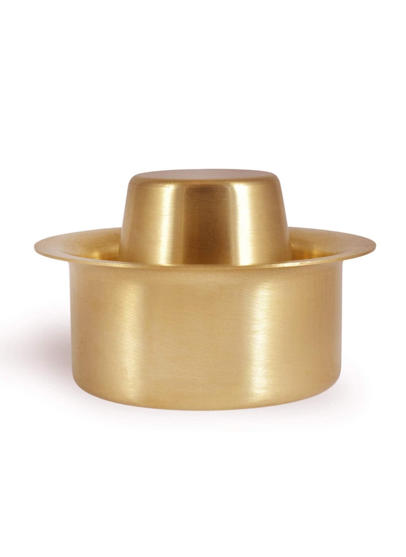KC - KC Brass Dabara Set | Tea, Coffee Dabara Set | South Indian Coffee Glass Tumbler Set | Brass Dabara Tumbler Set of 2 (120 ML Capacity, Large) - Image 1