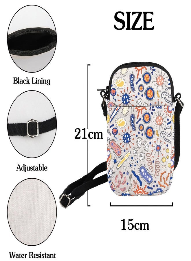 HOLLP Microbiology Bacteria Crossbody Bag Science Art Biologist Small Sling Bag Gift for Biologist (Microbiology Bacteria) - Image 2