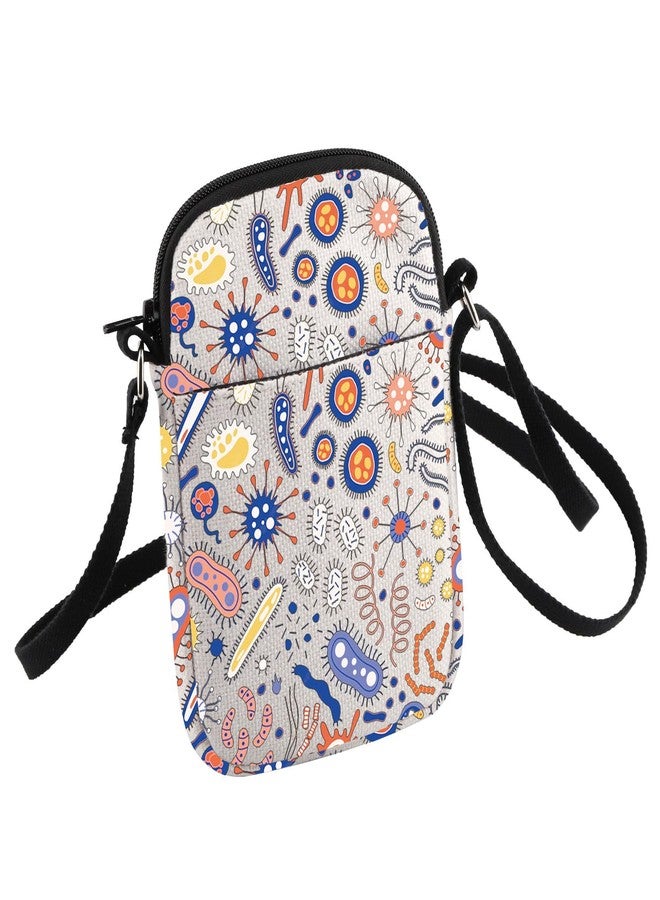 HOLLP Microbiology Bacteria Crossbody Bag Science Art Biologist Small Sling Bag Gift for Biologist (Microbiology Bacteria) - Image 1
