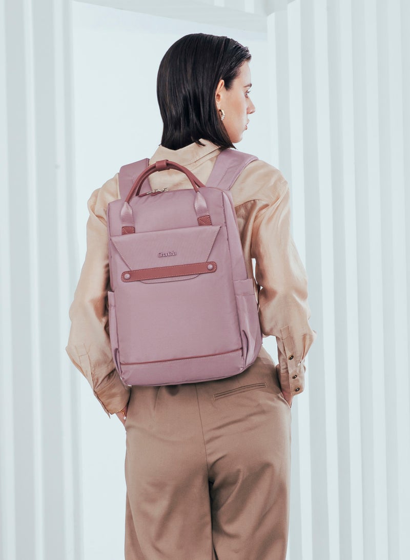 Chantria CB00618 Multi-Purpose Casual 14-inch Laptop Compartment Waterproof Backpack for Women - Pink - Image 3