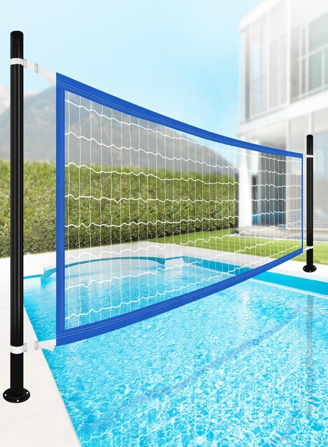 Apipi Durable PE Pool Volleyball Net Replacement - Adjustable 15-31.4Ft Width, 3Ft Height (Net Only) - Blue - Image 1