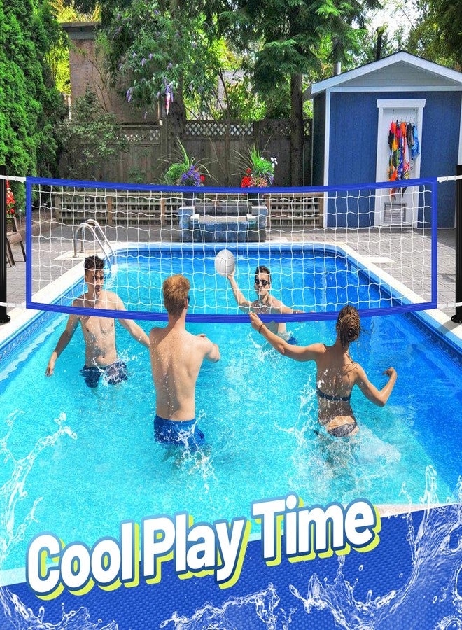 Apipi Durable PE Pool Volleyball Net Replacement - Adjustable 15-31.4Ft Width, 3Ft Height (Net Only) - Blue - Image 5