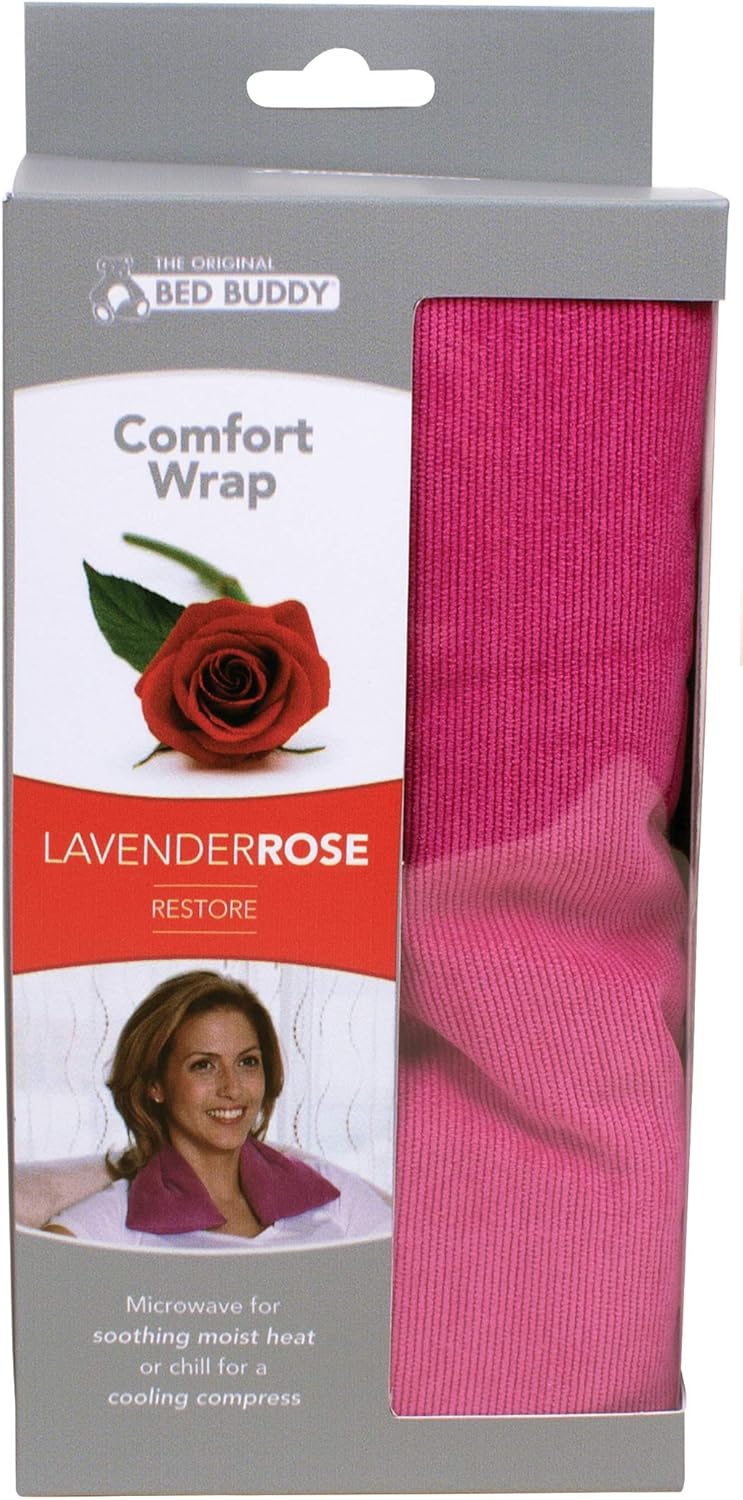 Bed Buddy Comfort Wrap for Neck and Shoulders - Aromatherapy Heating Pad and Cooling Neck Wrap - Microwavable for Moist Heat Therapy and Freezable for Cooling Therapy - Pink, Lavender & Rose Scent - Image 4