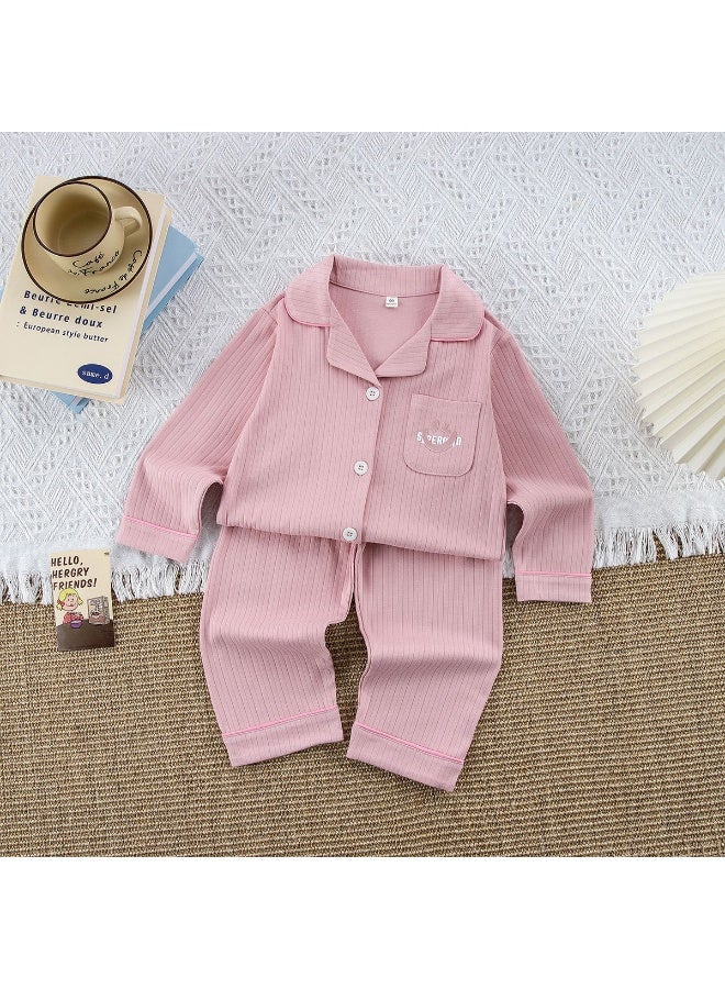 Spring Autumn Kids Homewear Cardigan Boys Girls Pajamas Children Long Sleeve Trousers Pajamas Pajama Pants Set Comfortable - Image 1